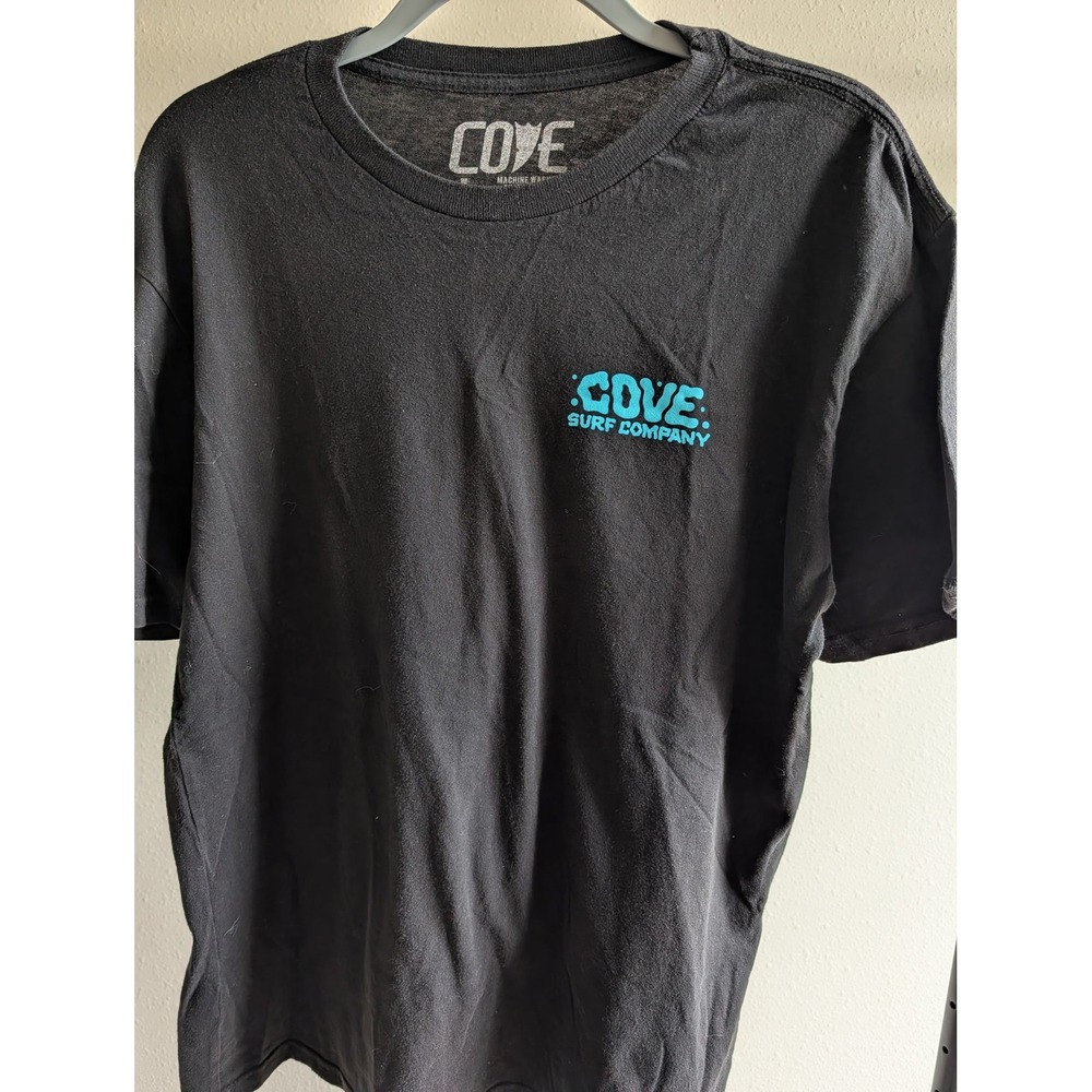 Cove Surf Company Mens Black Lets Get Hammered Shark Skeleton Graphic Tee L